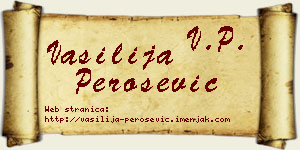 Vasilija Perošević vizit kartica